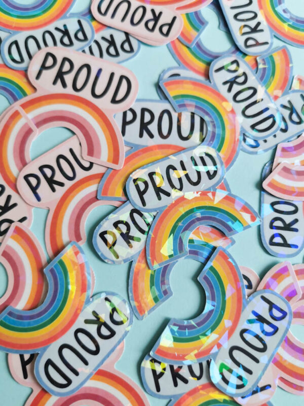 Sticker pailleté - Proud queer – Image 3