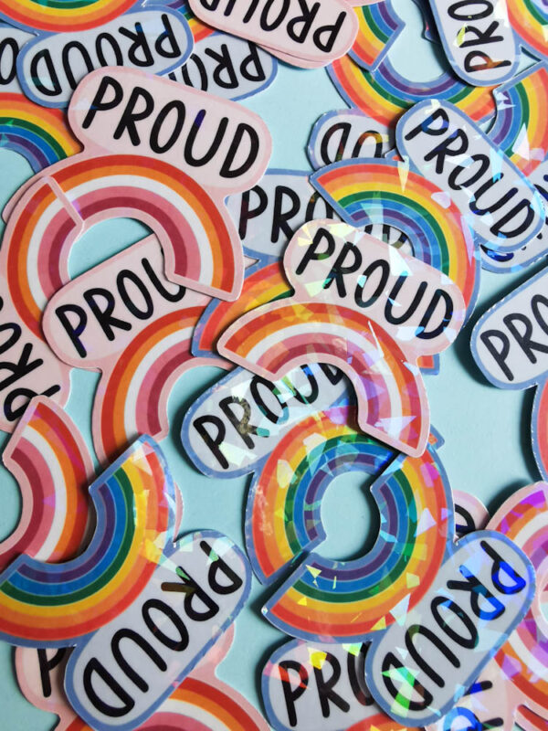 Sticker pailleté - Proud queer – Image 2