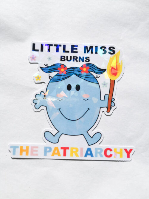 Sticker pailleté - Little miss burns the patriarchy