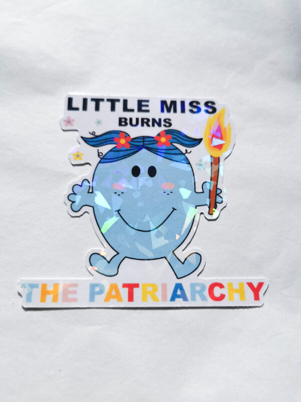 Sticker pailleté - Little miss burns the patriarchy – Image 3